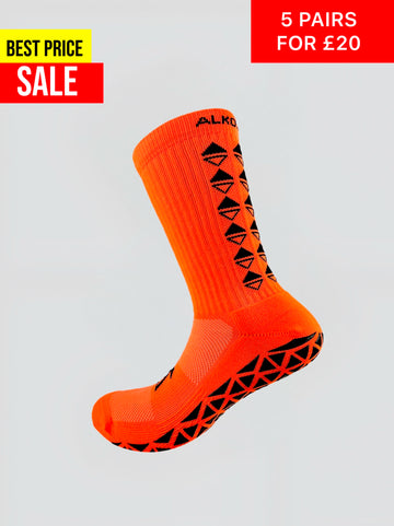 NEON ORANGE GRIP SOCKS