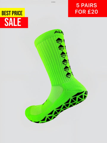 NEON GREEN GRIP SOCKS