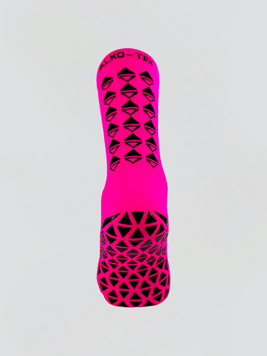 NEON PINK GRIP SOCKS