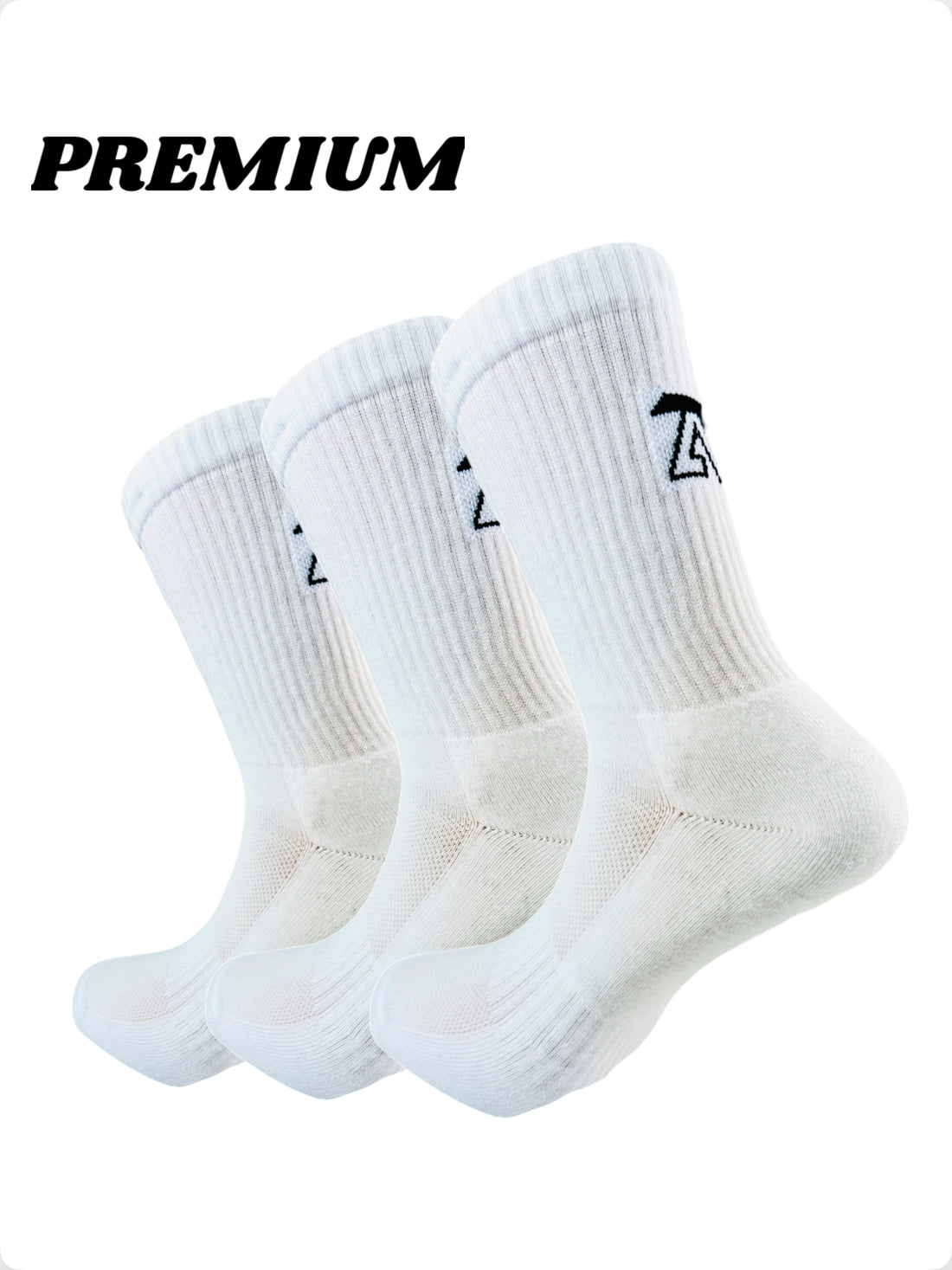 PREMIUM CREW SOCKS - 3 PAIRS